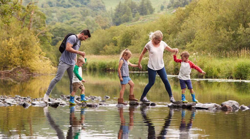 Happy family after using an alternative to family courts.