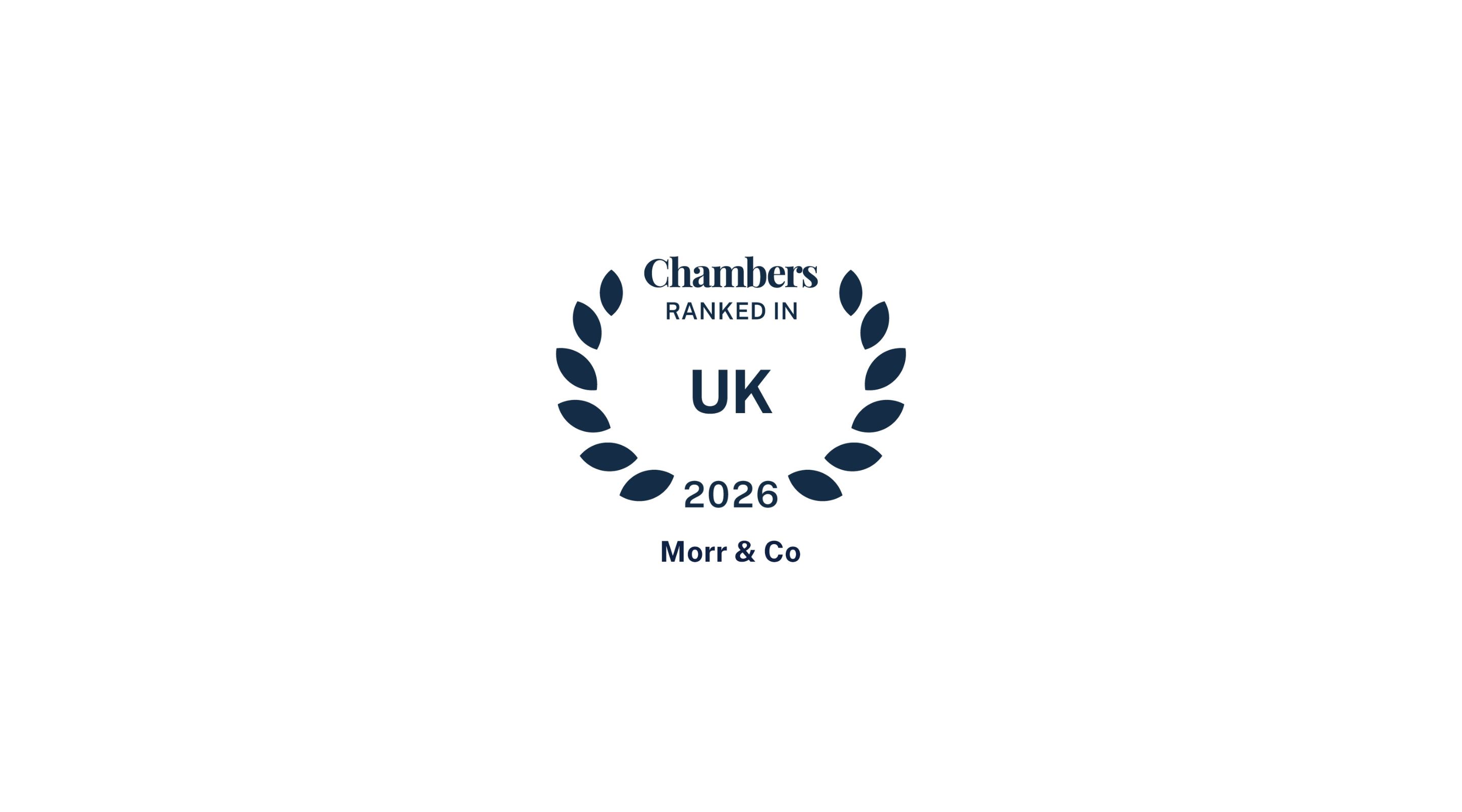 Morr & Co recognised in Chambers & Partners UK Guide 2026